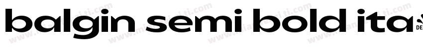 balgin semi bold ita字体转换
